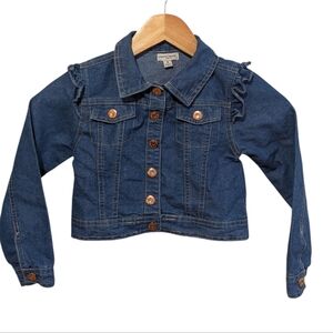 Nanette Lepore Denim Kids Jacket with Ruffle Details Size 6